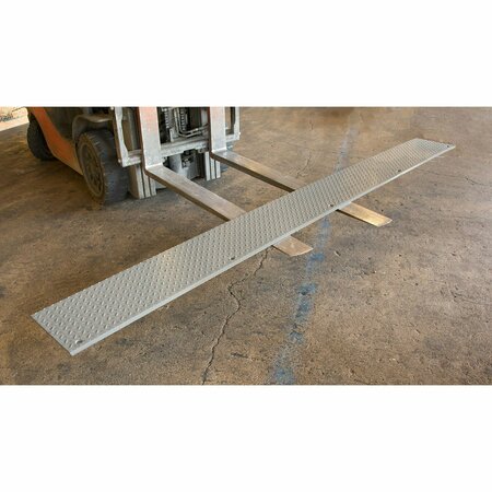 BLUFF MFG Approach Plate Installation For Edge of Dock Levelers, 12inL x 120inW, Gray EPAP12